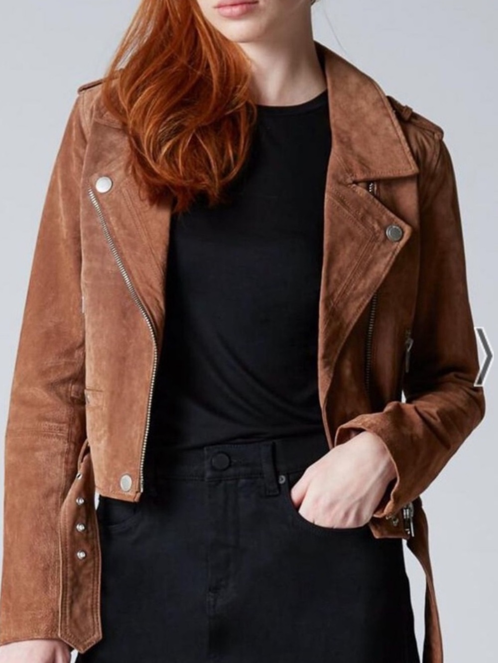 Blank NYC Suede Leather Moto Jacket